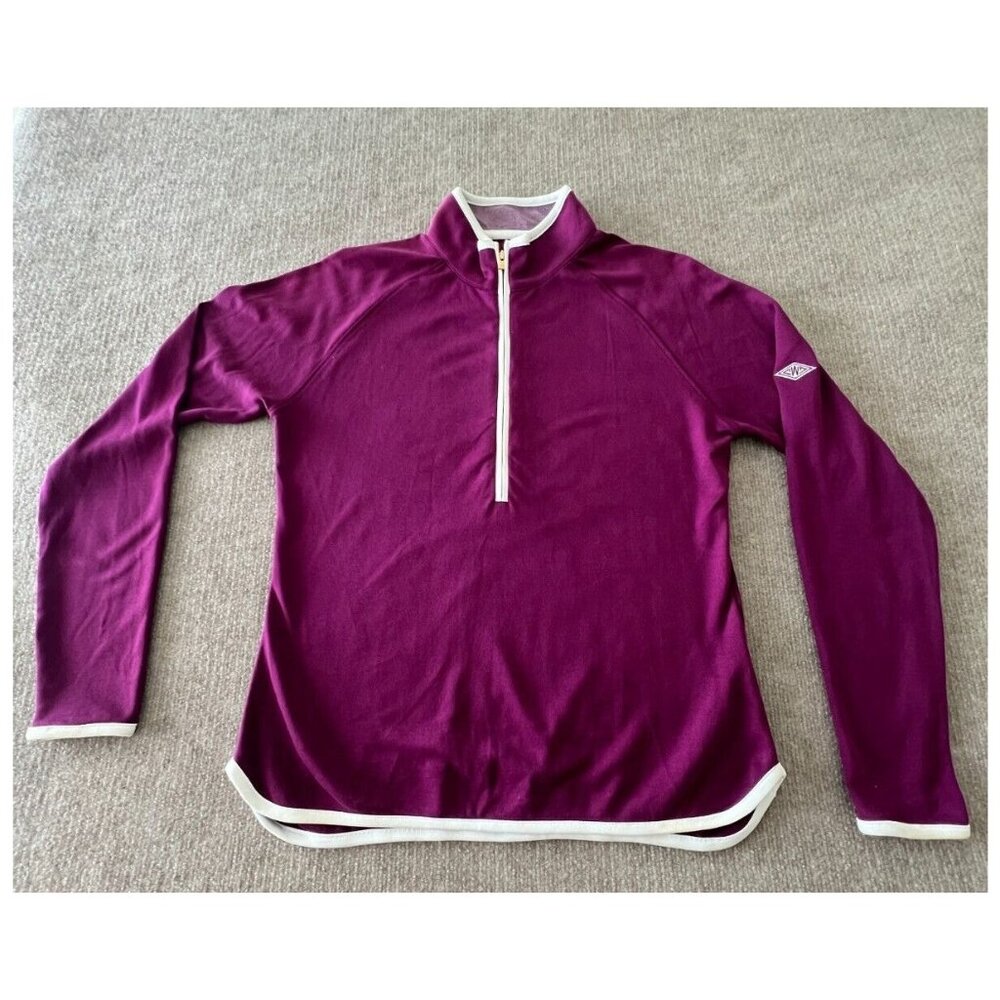 Peter Millar Golf Pullover Women 1/4 Zip Size S Purple Sporty Casual Run